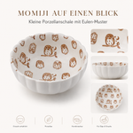 Bild in der Galerie öffnen: Porzellanschale "Momiji" braun Eulen Design - 11cm