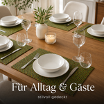 Bild in der Galerie öffnen: Tischmatten ALFONSO 6er Set Rot Grün | Urban Lifestyle