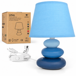 Bild in der Galerie öffnen: Nachttischlampe Lina – Keramik, Blau