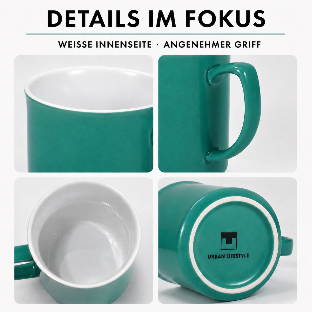 Chelsea Kaffeebecher 4er Set 300 ml Türkis Urban Lifestyle