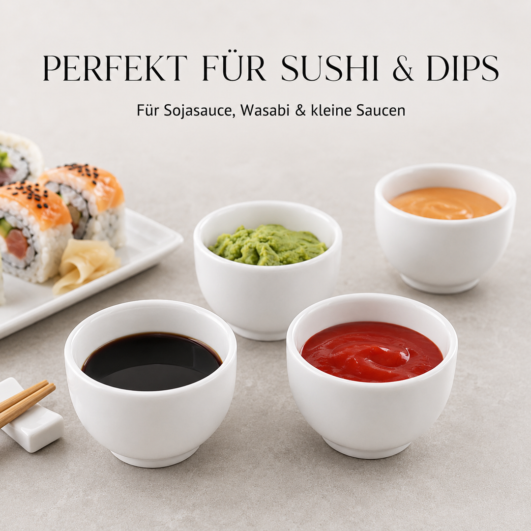 Sana Dipschalen 6er Set 120 ml Weiß Porzellan Urban Lifestyle