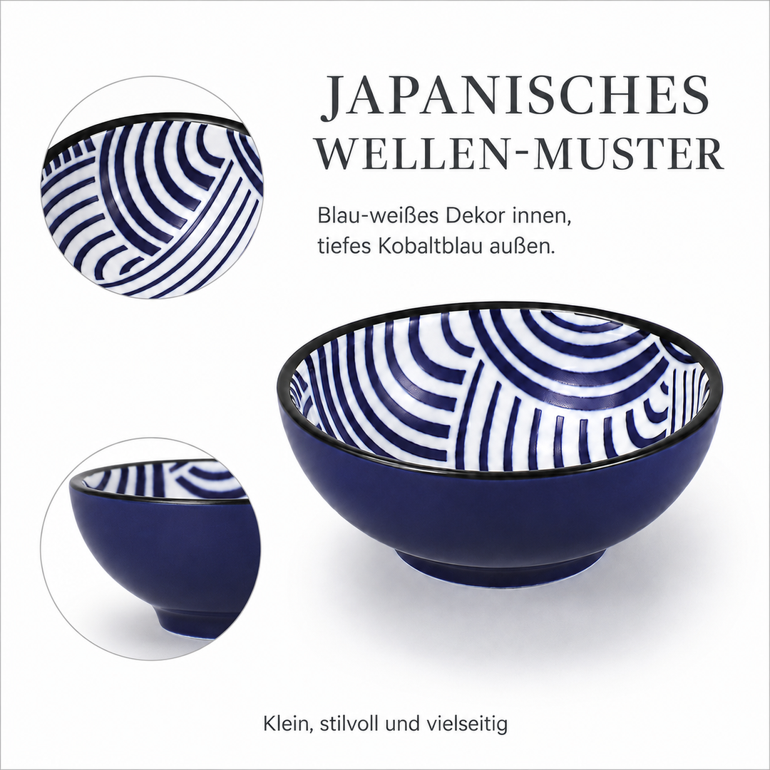 Kaiyo Dipschalen 6er Set aus Porzellan 8 cm