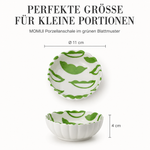 Bild in der Galerie öffnen: Porzellanschale MOMIJI grün Blatt Design