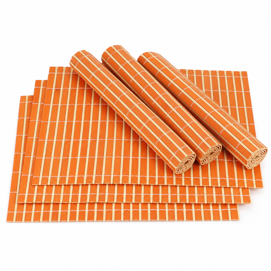 Bambus Tischsets Hannah 6er Set Orange 42 x 30 cm Urban Lifestyle