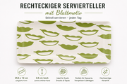 Rechteckiger Keramik-Servierteller 