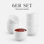 Sana Dipschalen 6er Set 120 ml Weiß Porzellan Urban Lifestyle