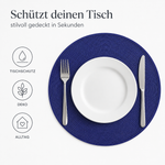 Bild in der Galerie öffnen: Tischmatten Helena Blau 6er Set Ø 38 cm | Urban Lifestyle