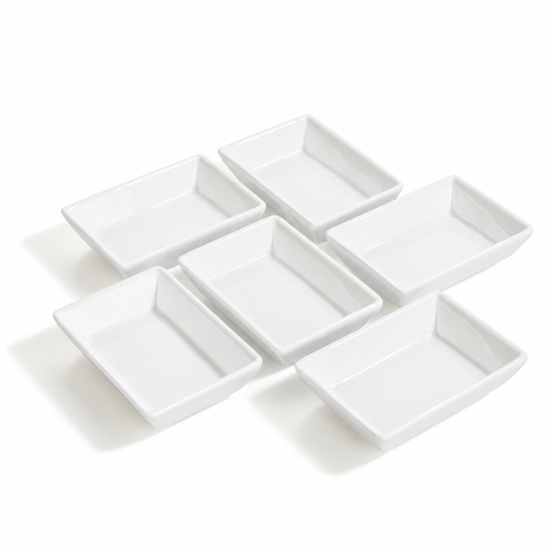 Dipschalen-Set Kinki – Porzellan, Weiß, 6er-Set – reine Produktansicht