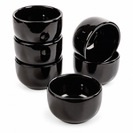 Bild in der Galerie öffnen: Dipschalen-Set Kuro – Steinzeug, Schwarz, Ø 6 cm, 6er-Set – reine Produktansicht