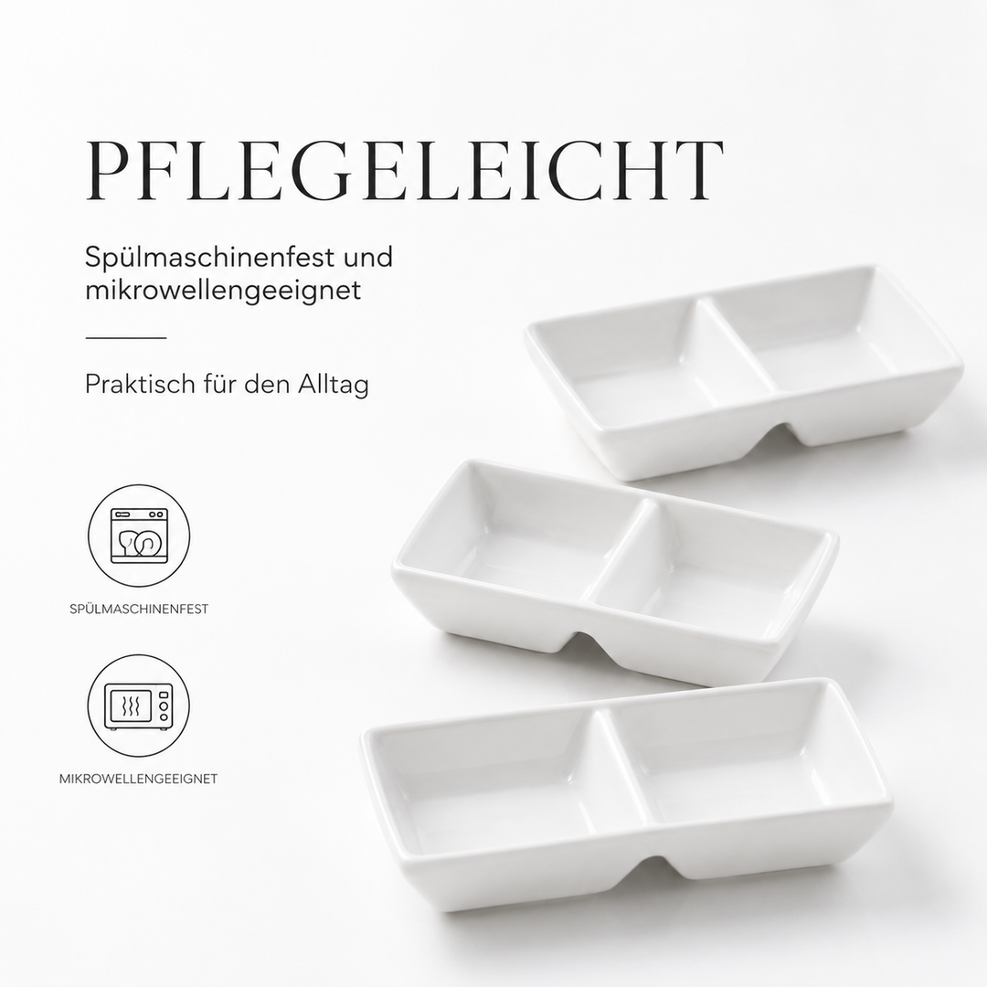 Hokkaido Dipschalen 6er Set mit Esstäbchen-Ablage