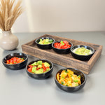 Bild in der Galerie öffnen: Saucenschälchen Ayumi handgefertigt schwarz - 6er Set