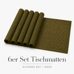 Bild in der Galerie öffnen: Tischmatten ALFONSO 6er Set Rot Grün | Urban Lifestyle