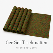 Tischmatten ALFONSO 6er Set Rot Grün | Urban Lifestyle