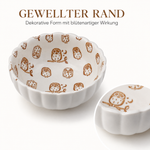 Bild in der Galerie öffnen: Porzellanschale "Momiji" braun Eulen Design - 11cm