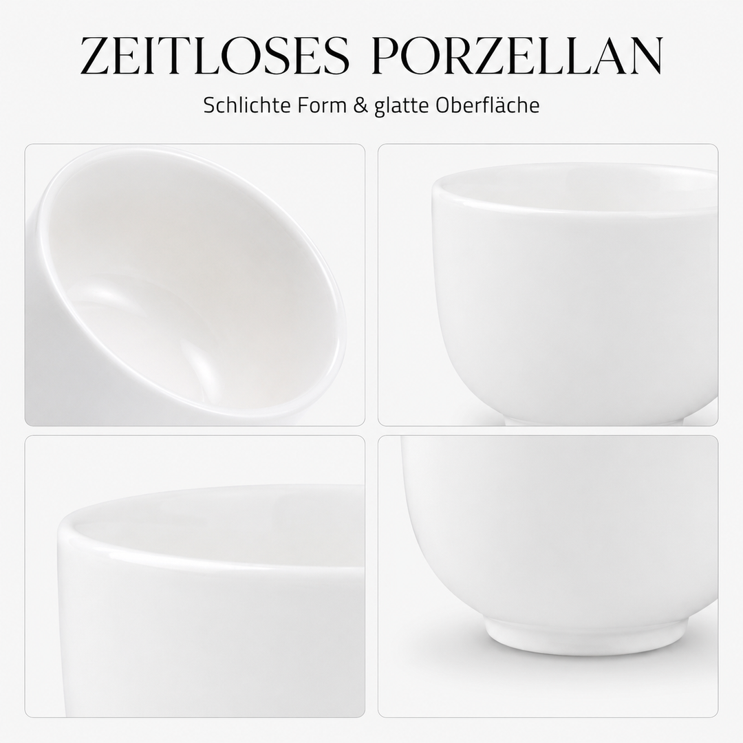 Sana Dipschalen 6er Set 120 ml Weiß Porzellan Urban Lifestyle
