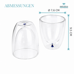 Bild in der Galerie öffnen: Teegläser Taku doppelwandig – Glas, 175 ml, 2er-Set für Tee &amp; Cappuccino