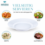 Bild in der Galerie öffnen: Großer Porzellan-Pastateller Milano für Pasta, Risotto, Salat, Curry und Bowls