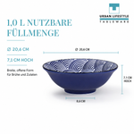 Bild in der Galerie öffnen: Ramen-Schüssel-Set Kaiyo – Porzellan, 20 cm, 2er-Set