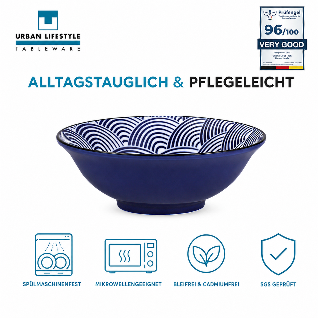 Ramen-Schüssel-Set Kaiyo – Porzellan, 20 cm, 2er-Set
