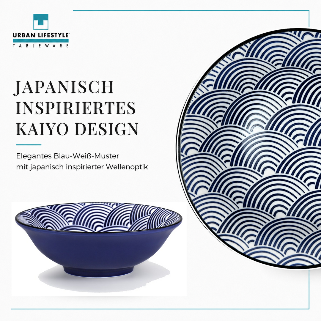 Ramen-Schüssel-Set Kaiyo – Porzellan, 20 cm, 2er-Set