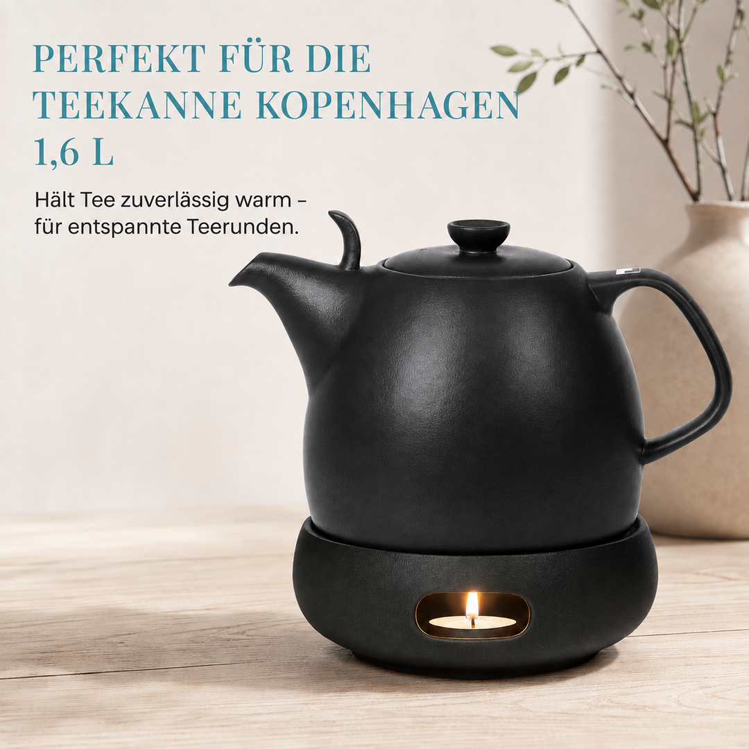 Stövchen Kopenhagen – Porzellan, Schwarz