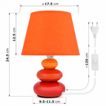 Bild in der Galerie öffnen: Nachttischlampe Lina – Keramik, Orange