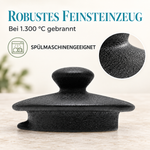 Bild in der Galerie öffnen: Ersatzdeckel für Teekanne Liverpool – Steinzeug, Schwarz, 1,6 L