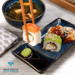Bild in der Galerie öffnen: Sushi-Set Misaki – Keramik, Marineblau, für 2 Personen