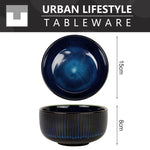 Bild in der Galerie öffnen: Müslischalen blau Steinzeug - 2 Stück spülmaschinenfest