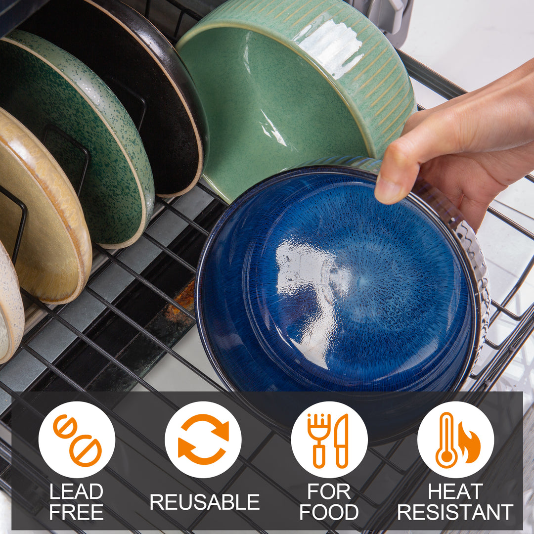 Steinzeug Schalen Diana blau - robuste Keramik Bowls