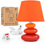 Bild in der Galerie öffnen: Nachttischlampe Lina – Keramik, Orange