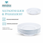 Bild in der Galerie öffnen: Maße des Pastatellers Milano: 26,5 cm Durchmesser, 3,6 cm Außenkante und 1,7 cm Innenkante