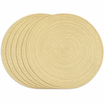Bild in der Galerie öffnen: Tischsets Helena – Kunststoff, Gold, Ø 38 cm, 6er-Set – reine Produktansicht