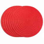 Bild in der Galerie öffnen: Tischsets Helena – Kunststoff, Rot, Ø 38 cm, 6er-Set – reine Produktansicht