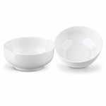Bild in der Galerie öffnen: Salatschüssel-Set Shiro – Porzellan, Weiß, Ø 20,5 cm, 2er-Set – reine Produktansicht
