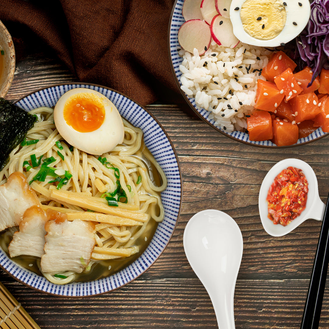 Ramen Set Tokusa - 8 Stück mit Löffel Essstäbchen
