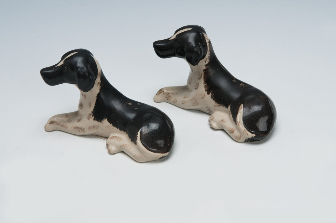 Salz- und Pfefferstreuer in Hundeform aus handbemalter Keramik