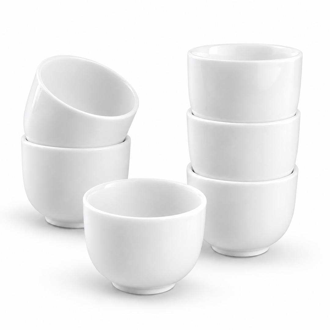 Dipschalen-Set Sana – Porzellan, Weiß, 120 ml, 6er-Set – reine Produktansicht