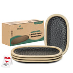 Bild in der Galerie öffnen: Mezze Teller oval schoko-braun - 4 Stück Steinzeug