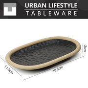 Urban Lifestyle Mezze Teller 4 Stück aus Steinzeug (Schoko Braun)