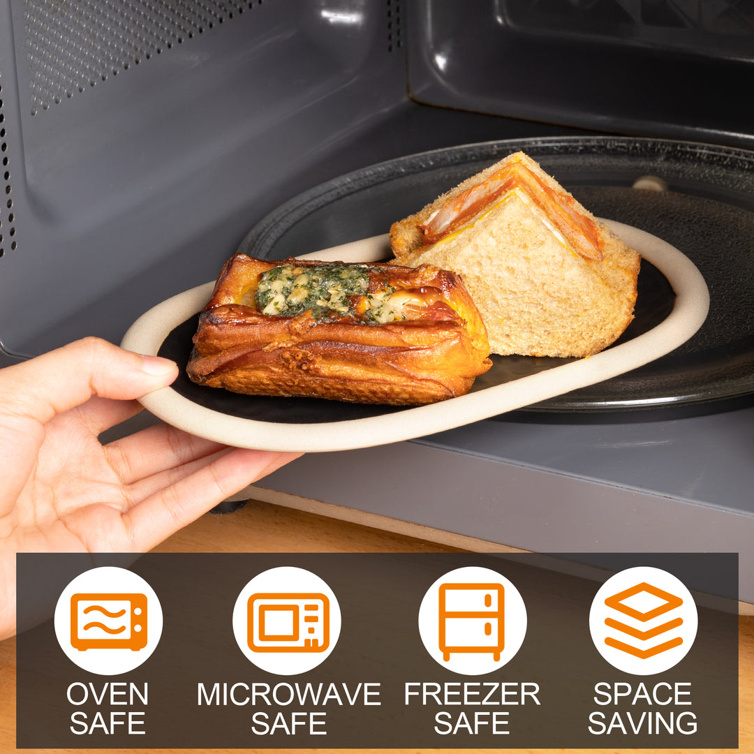 Urban Lifestyle Mezze Teller 4 Stück aus Steinzeug (Schoko Braun)