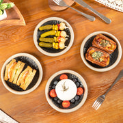 Mezze Teller 4er-Set Steinzeug Schoko-Braun – Spülmaschinenfest & Langlebig | Urban Lifestyle