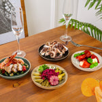 Bild in der Galerie öffnen: Urban Lifestyle Mezze Teller aus Steinzeug 4 Stück Vorspeisen Teller (Bunt)
