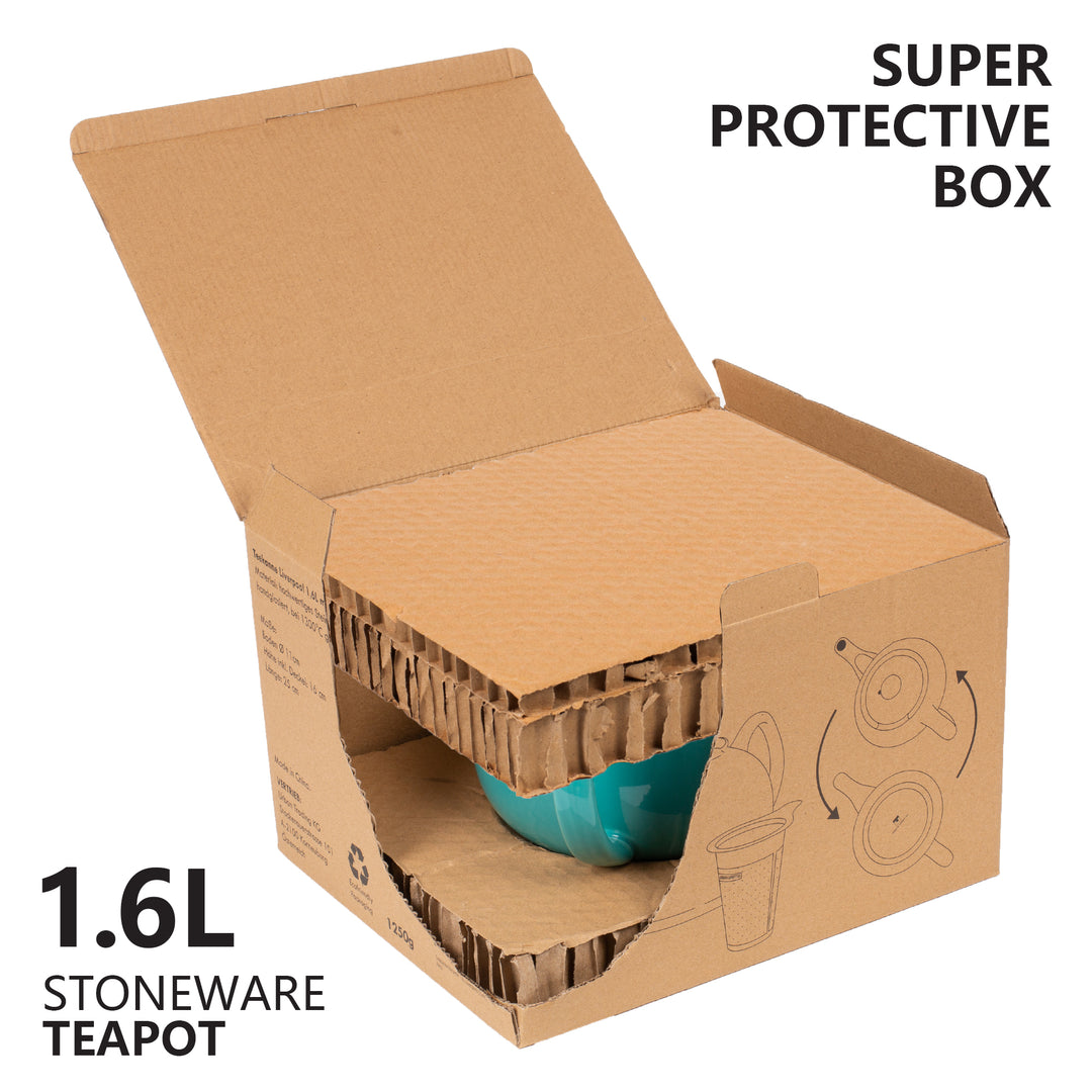 Teekanne Liverpool 1,6L türkis - spülmaschinenfest Keramik