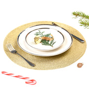 Platzsets Helena gold - runde Tischmatten 6 Stück