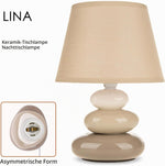 Bild in der Galerie öffnen: Tischlampe Lina Taupe glänzend – Produktdetails