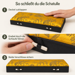 Bild in der Galerie öffnen: Anleitung zum Schließen der Schmuckkassette mit Knebelverschlüssen – Gold, Groß.
