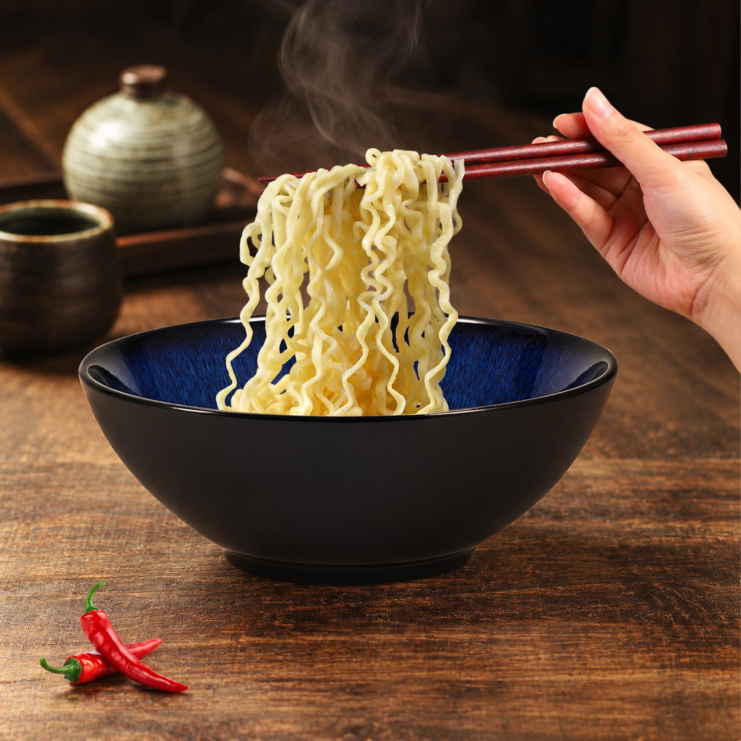 Ramen-Schüssel-Set Yuna – Keramik, Blau, 2er-Set
