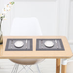 Bild in der Galerie öffnen: Tischmatten „Heidi“ Silber 6er Set 45 x 30 cm rechteckige Platzsets aus PVC